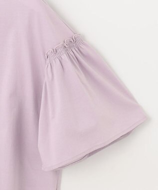 ANY SIS シルケットストライプ フレアスリーブ カットソー 【WEB・一部店舗限定】ラベンダー