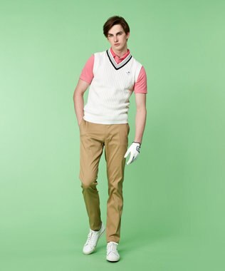 23区GOLF 【MEN】コットンブレンド ニットベスト ホワイト系