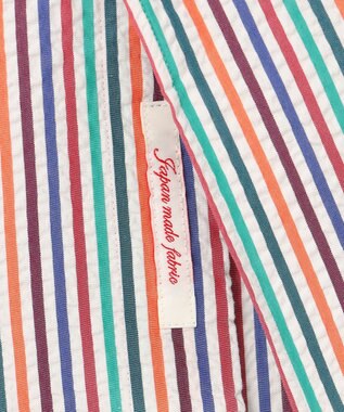 J.PRESS MEN 【J.PRESS ORIGINALS】Cotton Silk Seersucker Regular Half Sleeve Shirt / Baggy-Fit ホワイト系8