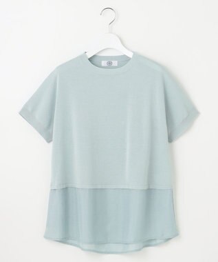 J.PRESS LADIES L 【洗える・抗菌防臭】FABRIC コンビ ニット スモーキーミント系