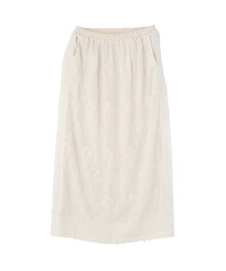 Green Parks ３Ｄレース刺しゅうスカート Ecru