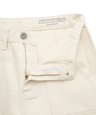 AMERICAN HOLIC ベイカーデニムパンツ White