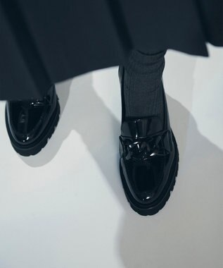 GRACE CONTINENTAL LUCA GROSSI ビットパテントヒール ブラック