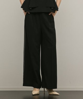 GRACE CONTINENTAL トリアセタックワイドパンツ ブラック