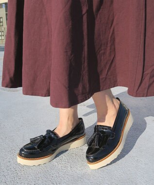 BONTRE 【BONTRE/ボントレ】厚底タッセルローファー ブラック