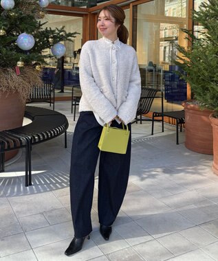 UNFILO L 【STORY×UNFILO】シャギーニット カーディガン グレージュ