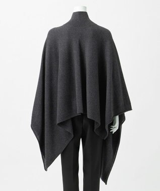 23区 【R(アール)】マイクロンメリノウール ニットケープ チャコールグレー系