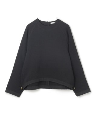 BEIGE， 【洗える】BROOM / スウェット風プルオーバードロストトップス Black