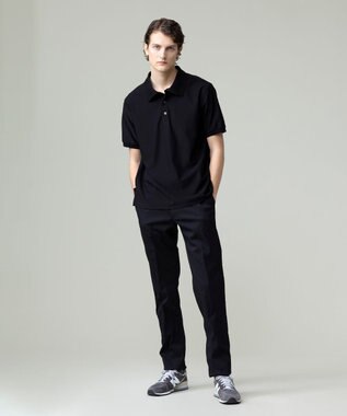 J.PRESS MEN 夏のアクティブシーンを驚くほど自由に！【接触冷感 / UVカット / ストレッチ / 防シワ / 洗える】【MECHANICAL】アクティブ ポロシャツ ブラック系