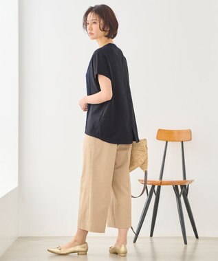 自由区 【洗える・XSサイズあり】ハイブリットレーヨンアムンゼン ブラウス ネイビー系