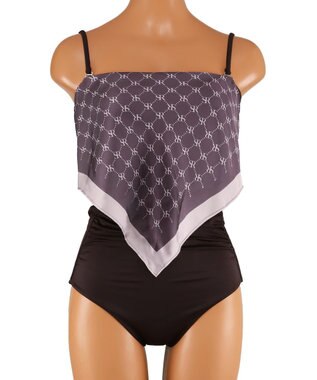 San-ai Resort（三愛水着楽園） 【ナチュラルシェイプスイム　ライト】　スカーフ風ノンワイヤービキニ　9M・11L　【San-ai Resort（サンアイリゾート）】 ブラウン