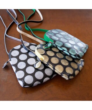 tsumori chisato CARRY フルムーンドット ショルダーバッグ ミニバッグ お財布ショルダー シルバー