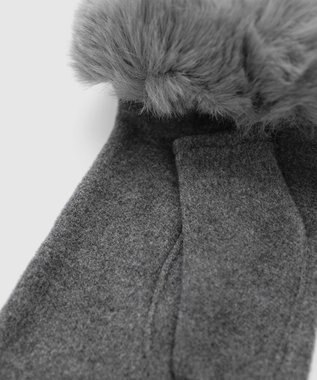 ORuKuBET 【オンワード・クローゼット限定】エコファーフィンガーレスグローブ(WOMEN)【スクワラン加工 / 抗菌機能】 グレー