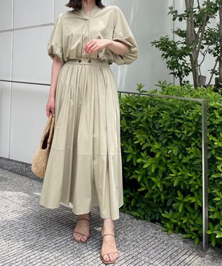 UNFILO 【セレSTORYコラボ】スポ可愛 シャカ楽ストレッチ スカート ベージュ系