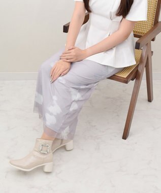 Bridget Birkin 【Bridget Birkin】ビジューバックルレインブーツ アイボリーエナメル