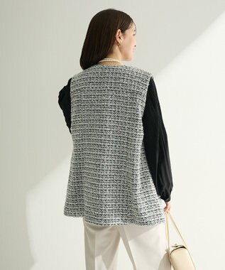 Green Parks Ｏ．ツィードペプラムベスト Black