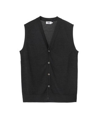 DAKS スーパーファインメリノ ニットベスト チャコールグレー