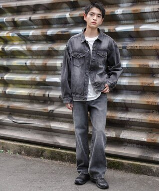 WEGO 【ユニセックス着用ITEM】BIGデニムジャケット デニムブラックソノタ