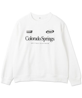 WEGO 【ユニセックス着用ITEM/裏起毛/SMLサイズ展開】リラックスフィットゲームロゴプルオーバー ホワイト