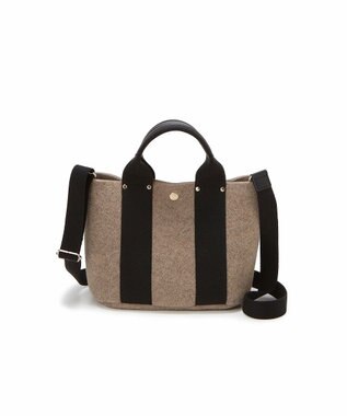 TOPKAPI 【TREASURE TOPKAPI】イタリアンフェルト テープコンビ 2way トートバッグ 2023 グレージュ