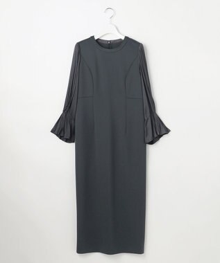 ANY SIS 【洗える】ベルスリーブナロー ドレス スレート