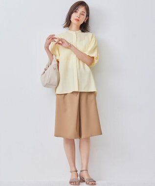 組曲 【WEB限定】オシャクロスキュロットパンツ ベージュ系