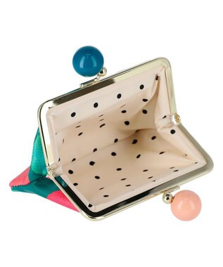 tsumori chisato CARRY カラフルズームドット がま口 小銭入れ グリーン