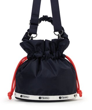 LeSportsac GH DRAWSTRING XBODY/ディープシー/マンダリンコード ディープシー/マンダリンコード