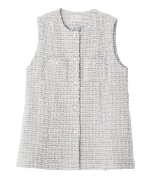 Green Parks Ｏ．ツィードペプラムベスト Gray