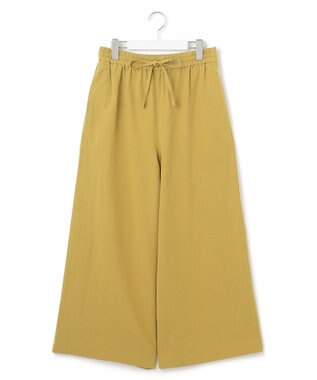 J.PRESS YORK STREET 【WOMEN】ワンウォッシュリネンコットン ワイドパンツ イエロー系