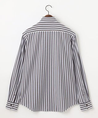 JOSEPH ABBOUD 【キングサイズ・快適な着心地・イージーケア】コンフォートジャージー ストライプ シャツ ダークブラウン系5