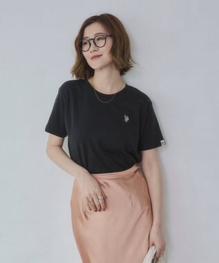WEGO 【SMLサイズ展開】U.S. POLO ASSN.別注コンパクトTシャツ ブラック