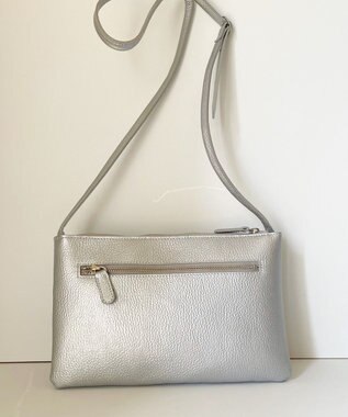 Hekhèr Le Style de Vie 新素材・新色追加【日本製】シュリンクレザー スクエアショルダーバッグ シルバー シルバー