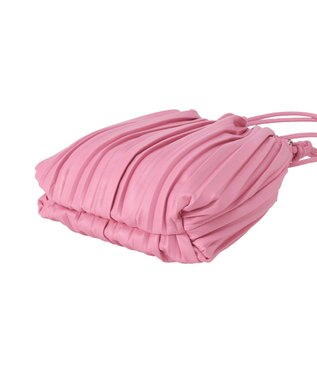 Green Parks プリーツ巾着バッグ Pink