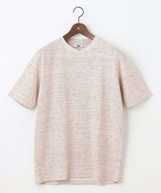 JOSEPH ABBOUD 【リネン素材/清涼感/吸水速乾】リネン天竺ボーダー Ｔシャツ ベージュ系1