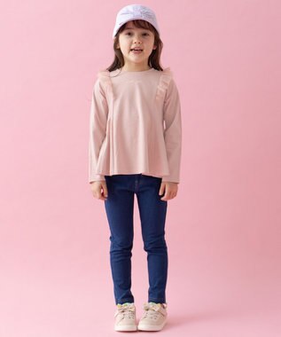 ANY KIDS フレアシルエット 長袖 Tシャツ ピンク