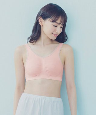 Wing ノンワイヤーブラ　【ナイトアップブラ】　寝るとき用ブラ　夜のバストケア　ウイング／ワコール　KB3507 ストロベリー