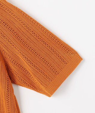 ANY レーシーポロカーデ オレンジ