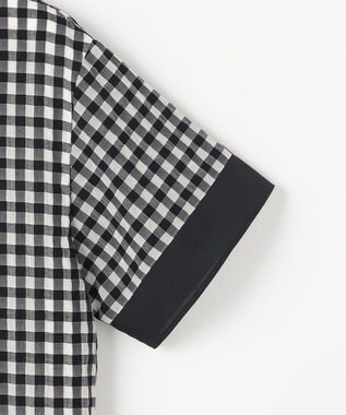 J.PRESS LADIES 【一枚で着映え】シアーギンガム クルーネック カットソー モノトーン系3