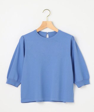 組曲 フラワーメタル ニットTシャツ ブルー