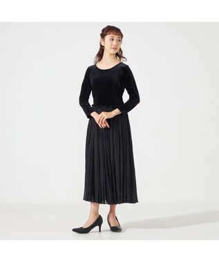 Chacott velour combi dress ブラック（ロベット）