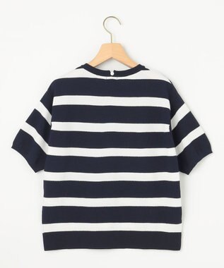 組曲 カノコニットＴシャツ ネイビーボーダー系1