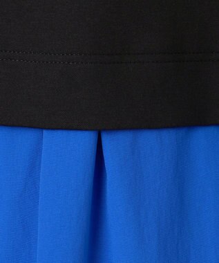 ICB 【WEB限定・洗える】 RENUコンビ ノースリーブワンピース ブラック×ブルー系