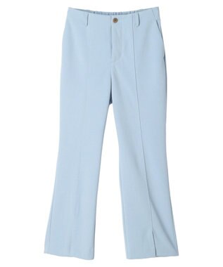 earth music&ecology カットツイルスリットセミフレアパンツ Blue