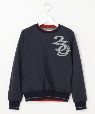 23区GOLF 【WOMEN】リバーシブルニット 防風裏地 2WAY レッド系1