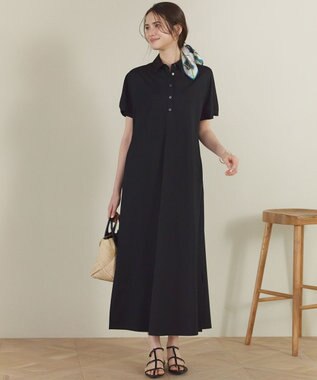 23区 【SLOW/一部店舗限定】ファンクショナル ポロ ワンピース ブラック