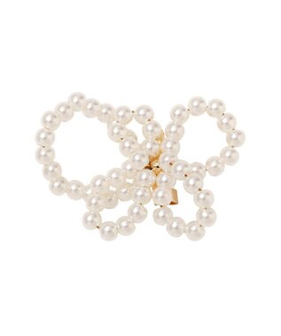 YECCA VECCA パールリボンブローチ Gold