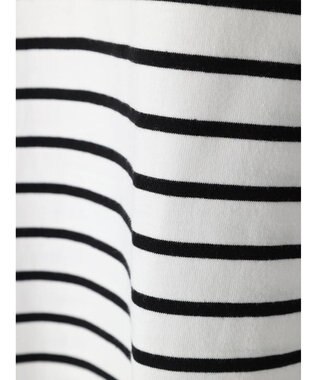 Green Parks インド綿 フレンチスリーブ前後差カットプルオーバー Border