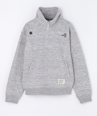 PW CIRCULUS 【WOMEN】ハーフジップ 裏毛スウェットトップス ゴルフウェア レディース グレー系