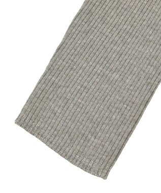 Green Parks チクチクしないリブタートルニットプルオーバー Gray Mixture